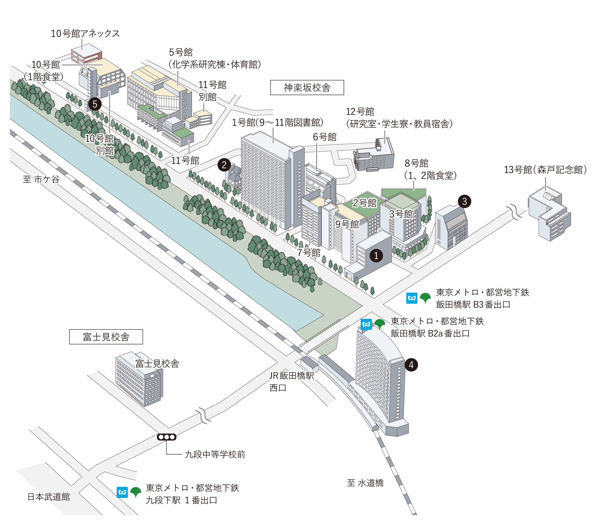 神楽坂キャンパスマップ